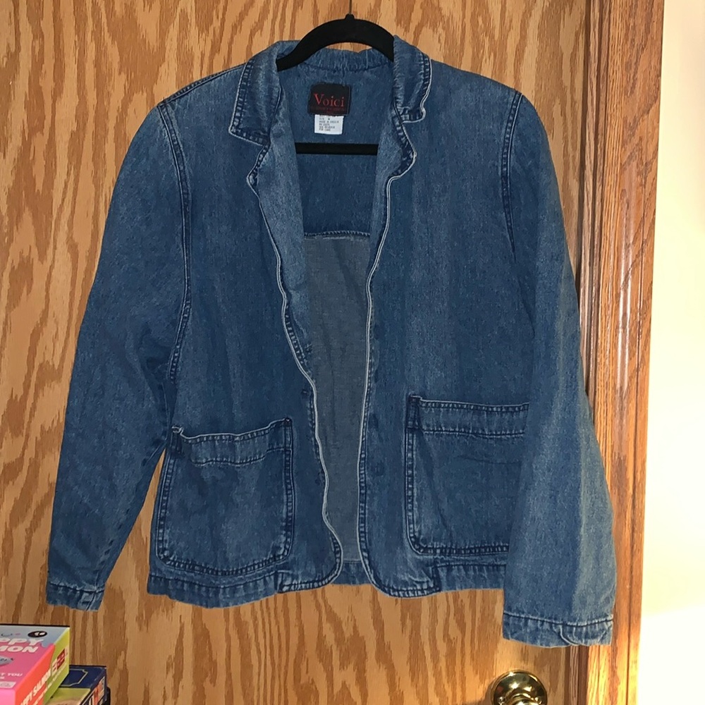 Vintage French designer Elisabeth De Senneville jean jacket